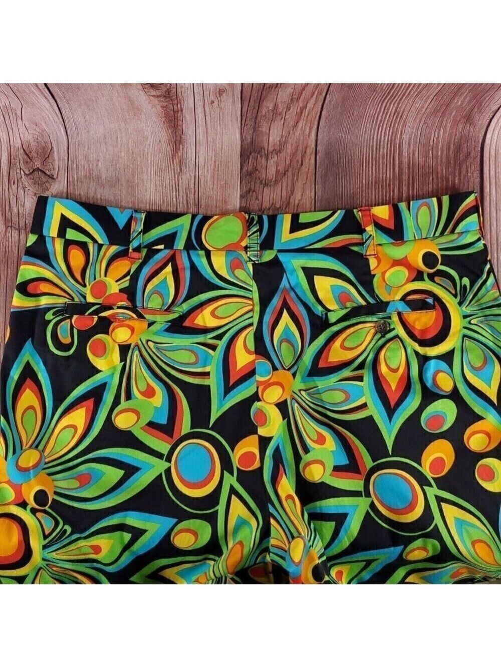 Loudmouth Golf Mens Sz 40 Multicolor Floral Groovy Lightweight Shagadelic Shorts - Picture 7 of 11